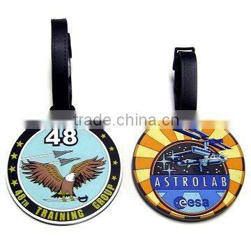 high level embossing cool eagle soft pvc self adhesive luggage tags