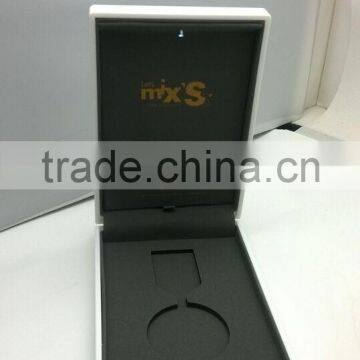 customized elegant white plastic led box,your logo printing,high glossy