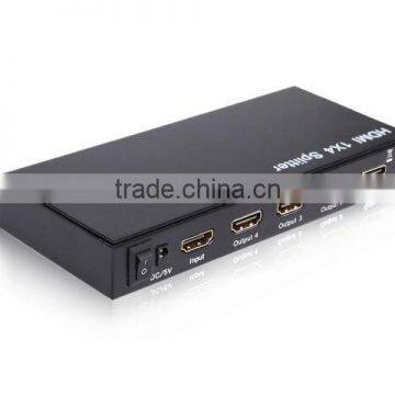 1 to 4 hdmi splitter 1x4 support 3D 1080P for meeting room/TV show