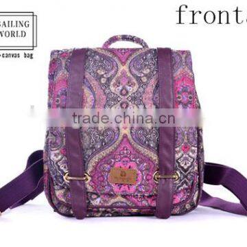 Reliable Quality Chinese Folk Style Ladies Canvas Laptop Backpack