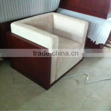China Furniture Chair With Fabric and Wood , Lounge Sofa Fabric Square Sofa Square Sofa YS102 photo-3