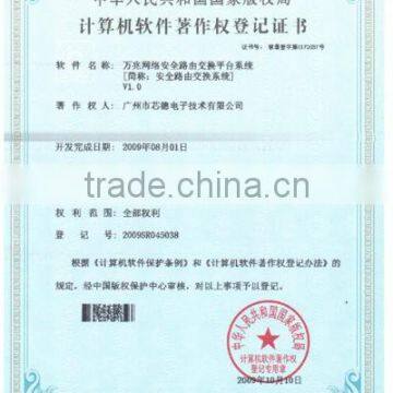 Copyright Registration Certificate of 10 Gigabit N