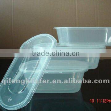 Healthy transparent food box. Oval PP clear food box/Oval PP clear food box