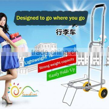 Foldable Compact Multi Purpose Luggage Trolley Cart Flip out Support with Steel