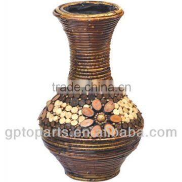 Chinese Handcraft Wicker Floor Vase New Rattan Big Tall Decorative Flower Vase Wholesale photo-4