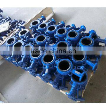 Size DN25~DN1400 Cast Iron Body Single Stem Water Media Control Wafer Butterfly Valve photo-4