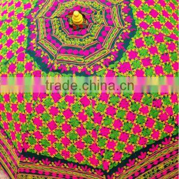 Colorful Traditional hand embroidered Indian Garden Parasol Umbrella