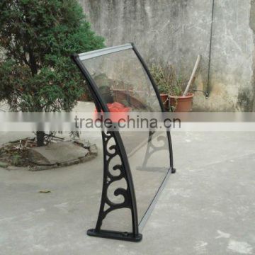 canopy for polycarbonate awning plastic with black awning bracket