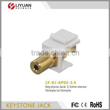 LY-KJ-AP02-3.5 Keystone Jack-3.5mm stereo Female To Female