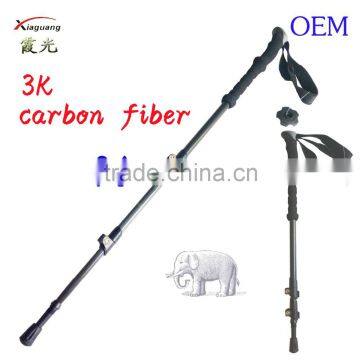 High quality comfortable mountaineer sticks 100% carbon fiber walking sticks