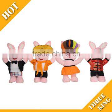 Duracell Customize 4" Plush Bunny Rabbit Toy With 5 Styles 100% organic cotton