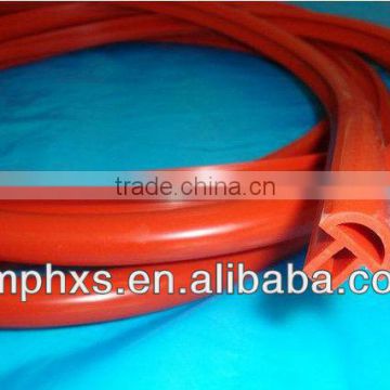 Red PVC extruded proflies