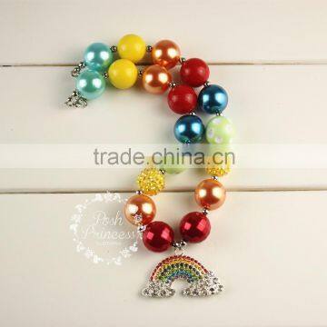 rainbow rhinestone pendants for chunky necklace