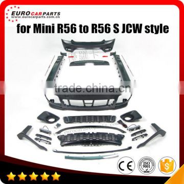 mini body kits PP body kit for MINI COOPER R56 to R56 S JCW style Mini R56 body kits PP material