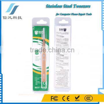BST-16C Highly Precise Stainless Steel Tweezers for Computer Mobile Repair Tools