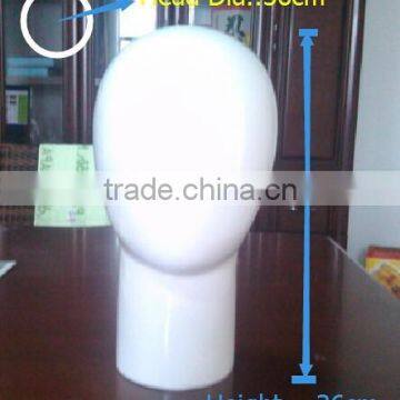 RH-MH01 egg face bright white female head mannequin height 36cm dia. 56cm 191 Fibreglass