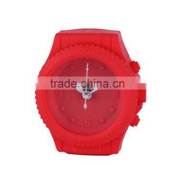 2016 Hot sale watch shape silicon clock