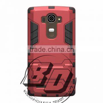 Popular Armor Rugged Kickstand Shockproof Steel Small Kickstand Case TPU+PC 2 in 1 Case For LG G4 Hard Case Lowest Price photo-3