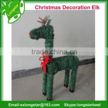 PVC Artificial Green Christmas Deer