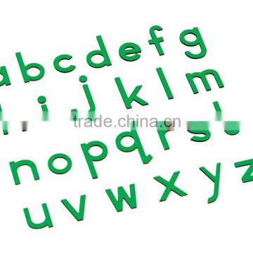 Montessori wooden toys for small moveable alphabet(print green)