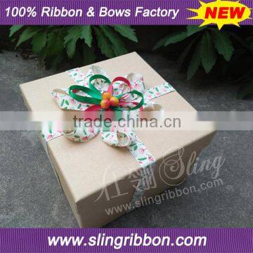 2016 High Quality Custom Cotton and Satin Ribbon Bow For Packaging Box