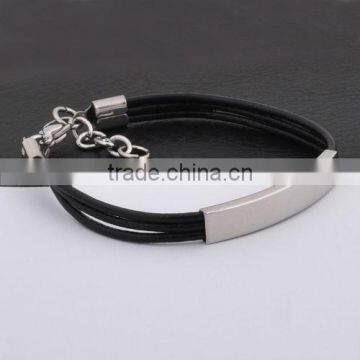 Cheap Fashion Chain Silicone Bracelet Stainless Steel