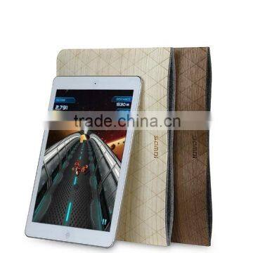 New arrival 2016 for mini iPad wood design leather sleeve bag case super slim carrying bag