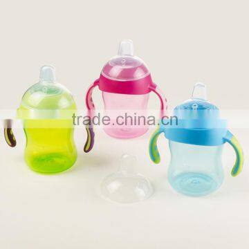 Fashional Design 240ml Children Water Bottle Baby Plastic Bottle for Kids Training Drink