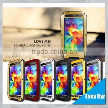 Hot Selling Original LOVE MEI Shockproof Aluminum Love Mei Phone Case Taktik Case for Samsung Galaxy s5