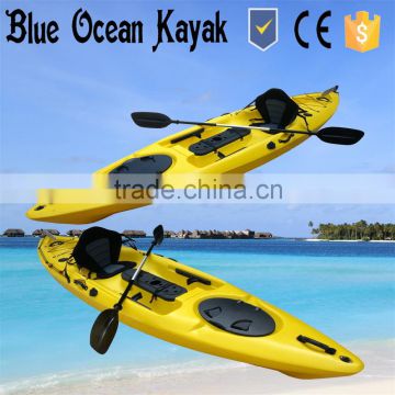 warm shine style fishing kayak/rudder kayak/pedal kayak