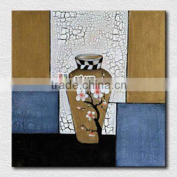 Abstract pot canvas oil painting for modern home decoration