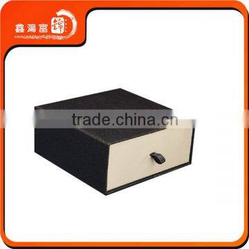 Custom high quality printed black small drawer box in paper box