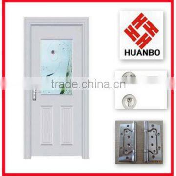 MDF PVC laminated Wooden Glass Door interiors