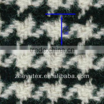 Fashionable design herringbone wool fabric with black and white color