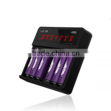 25R, HG2,HE2, HE4, 18650 3.7V rechargeable battery charger efest LUC V6 lcd blu6 app 6bay charger efest charger