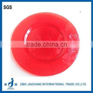 Wholesale Gold Silver Rimmed Clear Glass Charger Plates For Wedding