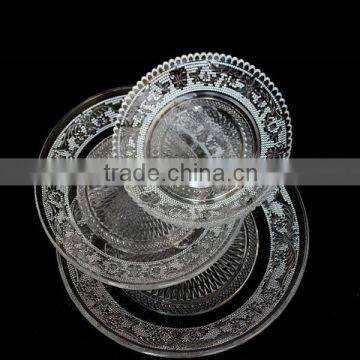 Glass Charger Plates Wholesale With Embossed Design photo-2