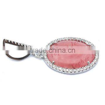 Prong Setting Sterling Silver Jewellery Pendant Single Stone Pendant photo-2