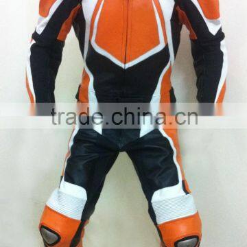 Men Motorcycle Leather Racing Suit