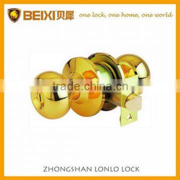 Door cylinder lock ball knob polished brass finish dubai