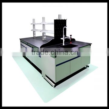 Dental Laboratory Furniture Design 10ft Metal Lab Island Work Bench With Tool Cabinet And Drawers