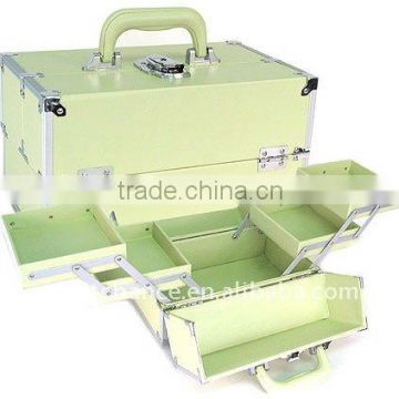 Green Makeup Train Case