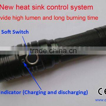 2015 Super Power Rechargeable Led Aluminium Flashlight Mini Led Flash Light photo-2