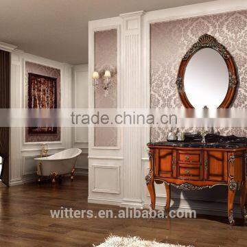 Price off 20% European Style Solid Wood Sanitary Ware Bathroom Cabinet Antique WTS825 photo-5