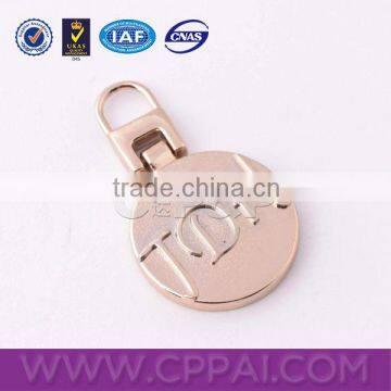 Two color plating zinc alloy zipper slider for garment and bag