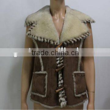 Lady's good quality Real Fur Down Vest Jacket