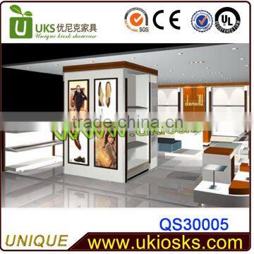 Cloth&Shoe&Handbag Shop Design Kiosk High End Acrylic Customer Logo Shop Kiosk in Alibaba