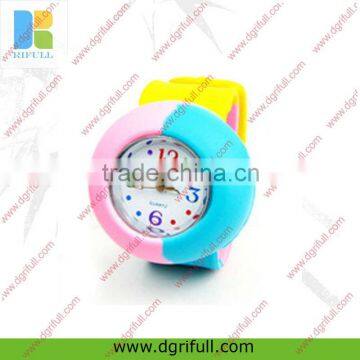 multi-color silicone snap on watch