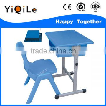 2016 up and down school single desk and chair student furniture