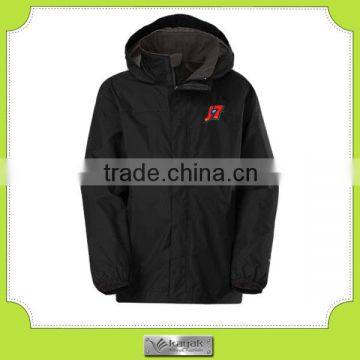 custom black men nylon lining high quality fleece jackets